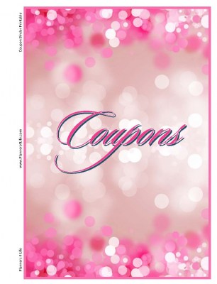 Coupon Binder Inserts - Pink